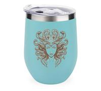 Medusa Greek Funny Stainless Steel Eggshell Cup 12oz Double Layer Vacuum Red Wine Cups U-Shaped Tumbler with Lid