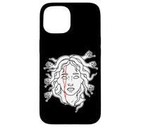 Medusa Greek Goddess Minimal Blackwork Tattoo Flash Case for iPhone 15