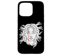 Medusa Greek Goddess Minimal Blackwork Tattoo Flash Case for iPhone 15 Pro Max