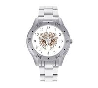 Medusa Greek Men's Business Watch with Stainless Strap Fashion Easy Reader Wristwatch Gifts for Men