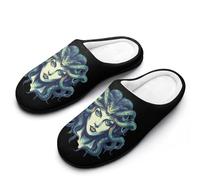 Medusa Greek Mythology Men's Cotton Slippers Memory Foam Warm House Shoes for Indoor Outdoor 13-14(46-47)