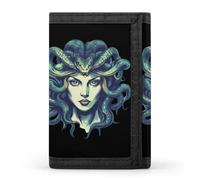 Medusa Greek Mythology Printed Trifold Wallets Front Pocket Wallet With ID Window Gifts for Men And Women