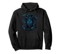 Medusa Greek Mythology Snake Hair Turn to Stone Creepy Eyes Pullover Hoodie