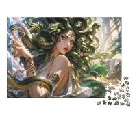 Medusa Green Snakes Jigsaw Puzzle 1000 Pieces for Adults | 70x50cm Quality Cardboard, Sharp HD Print, Tight Interlock Fit, Clean Finish, Stress Relief, Birthday Gift