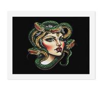Medusa Green Snakes Printed Paint by Numbers Kit for Adults Beginner Colorful DIY Easy Painting for Home Wall Decoration
