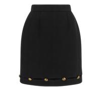 Medusa Head-button Mini Skirt - female - Versace - Short Skirts - Black - S - Skirts S