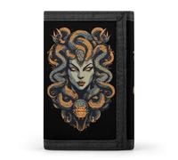 Medusa Head Men's Trifold Wallet Credit Card Holder