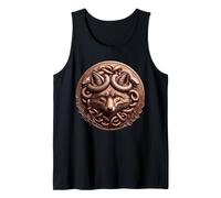 Medusa Head Myth Gorgon Fox Snake Hair Greek Mythology Red Tank Top