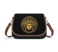 Medusa Head on A Shield Fashion Women's Purse Handbag Shoulder Bag