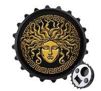 Medusa Head on A Shield Printed 2 in 1 Magnetic Bottle Opener 3″ Fridge Magnets Beer Soda Openers