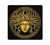 Medusa Head Shield Vintage Iron Sign Hanging Painting Wall Art