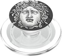 Medusa Head Snakes Greek Mythology Blackwork PopSockets PopGrip for MagSafe
