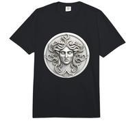 Medusa Head Statue Old Greek Coin Myhtology Goddess Comfort Colors Adult Heavyweight T-Shirt