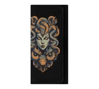 Medusa Head Trifold Long Wallet for Men Women PU Leather Card Holder Purse Clutch