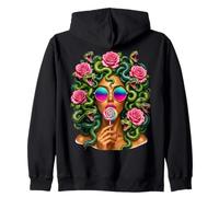 Medusa Lollipop Greek Mythology Goddess Roses Zip Hoodie