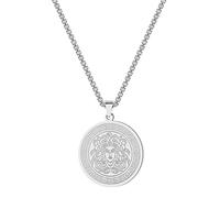 Medusa Necklace for Women Men Snake Hair Monster Pendant Ancient Greek Symbols Greek Mythology Jewellery Pagan Gifts (silver)