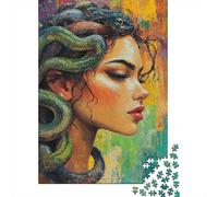 Medusa Portrait Vivid 1000 Pc Eco-friendly Paper Jigsaw Puzzle Kids Beginners Fun Game Beautiful Decoration 38x26cm/1000pcs