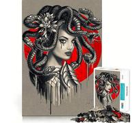 Medusa Red Dot Jigsaw Puzzles for Adults 1000 Piece Brain Agility Restful Game Happy Challenge Night Game (50x75cm)