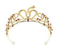Medusa Snake Crown Red Alloy Plastic Headpiece for Women
