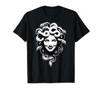 Medusa Snake Goddess Smile Value Graphic T-Shirt, Men, Black, XL