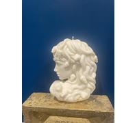 Medusa Snake Hair Queen Large Lady Female Head Soy Wax Candle fragranced Bust Sculpture (Plain Soy (no Fragrance))