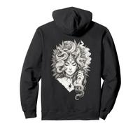 Medusa Snake Serpent Upscaled Dark Fantasy Artwork Pullover Hoodie