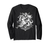 Medusa Snake Serpent x Greek Mythology Neo-Traditional Long Sleeve T-Shirt
