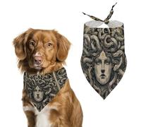 Medusa Snakes Greek Mythology Dog Bandana Pet Scarf for Small Medium Large Dogs Triangle Bibs Photo Prop Gift