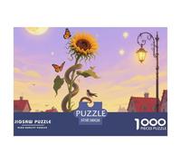 Medusa Sunflower 1000 Pieces Premium Jigsaw Age 14+ for Adults Cool Collage Effect, Fun Details, Educational, Challenging Puzzle Games 38x26cm/1000pcs