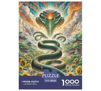 Medusa Sunflower 1000 Pieces Premium Jigsaw Age 14+ for Adults Cool Collage Effect, Home Decoration, Educational, Challenging Puzzle Games 38x26cm/1000pcs