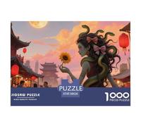 Medusa Sunflower 1000 Pieces Premium Jigsaw Age 3+ Cool Collage Effect, Home Decoration, Educational, Challenging Puzzle Games 38x26cm/1000pcs