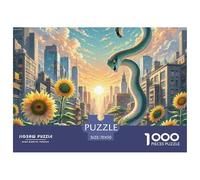 Medusa Sunflower 1000 Pieces Premium Jigsaw for Adults Cool Collage Effect, Fun Details, Educational, Challenging 70x50cm/1000pcs