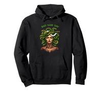 Medusa White Snake Bad Hair Day Pullover Hoodie
