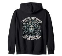 Medusa Won't Be Remembered Kept Her Mouth Shut Gorgon Zip Hoodie