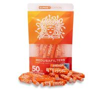 Medusafilters 50 Premium Carbon Filters Slim Ø 6mm | Tip Size | Sunset Edition | with Vegan Fibre caps and Coconut Shell Activated Carbon