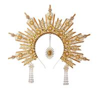 Medusas Headpiece Gold Angelic Crowns Mythical Costume Fashion Accessory for Trendy Women Halloween Party Supplies