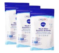 MedVance Scented Large and Durable Wash Mitts Dishwasher Free Microwave Safe Adult Bed Bath Heavy Duty Skin Cleaning Wipes Wet Wash Mitts Incontinence Washcloths 3