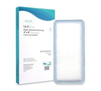 MedVance Super Absorbent Dressing, Non-Adhesive Pads for Wound Care, Pressure Ulcers & 1st/2nd Degree Burns, Superior Moisture Absorption, Box of 5 Dressings (4"x8" Bandage)