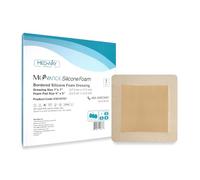 MedVance TM Silicone - Bordered Silicone Adhesive Foam Dressing Size 7"x7" (5"x5" pad), Box of 5 dressings