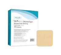 MedVance TM Silicone - Silicone Adhesive Foam Absorbent Dressing, 2"x2", Box of 5 dressings