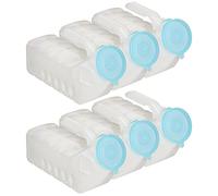 MedVance- Urinals for Men 1000ml with Glow in The Dark Spill Proof Pop Cap Lid, Plastic Pee Bottles for Men, Male Urinals, Pee Container Men, Portable Urinal for Car, Elderly & Incontinence (6 Pack)
