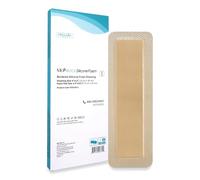 MedVanceTM Silicone - Bordered Silicone Adhesive Foam Dressing Size 4"x 12" (2.4"x10.4" Pad) Box of 5 dressings