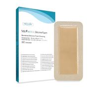 MedVanceTM Silicone - Bordered Silicone Adhesive Foam Dressing Size 4”X8” (2.4"x 6.4" Pad) Box of 5 dressings