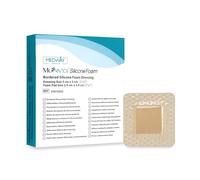 MedVanceTM Silicone - Bordered Silicone Adhesive Foam Dressing Size 5 cm x 5 cm (2.5 cm x 2.5 cm Pad), Box of 5 dressings