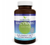 MEDVERITA - Niacinamide 500mg - Nicotinamide - Supports the Nervous System - Dietary Supplement - 1 Capsule per Day - 100 Capsules