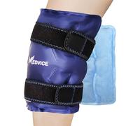 Medvice Ice Pack with Cold Compression for Knee Pain Relief, Arthritis, and Injury Recovery, Adjustable Straps, Comfortable Fit, Reusable Gel Ice Wrap for Muscles and Joints, Blue