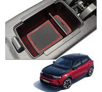 MEDZUK Compatible with Vauxhall Corsa-e Electric 2019-2024 2025 Car Center Console Armrest Storage Box, Glove Compartment Organiser Tray Accessories (Red)