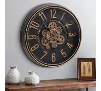 Mee 2ou Large Gear Wall Clock, 20 Inch / 50cm Industrial Steampunk Vintage Bronze Gold for Living Room, Farmhouse Home Decor