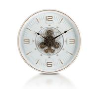 Mee 2ou Vintage Large Wall Clock With Moving Gears, 50 cm Industrial Retro Steampunk Decorative Wall Clock with Moving Cogs for Living Room Home Office Farmhouse Fireplace Decor