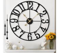 Mee 2ou Wall Clock For Living Room - 40CM Silent Non-Ticking Metal Wall Clocks Battery Operated, Vintage Decorative Modern Wall Clock For Bedroom, Kitchen, Office, Farmhouse Decor